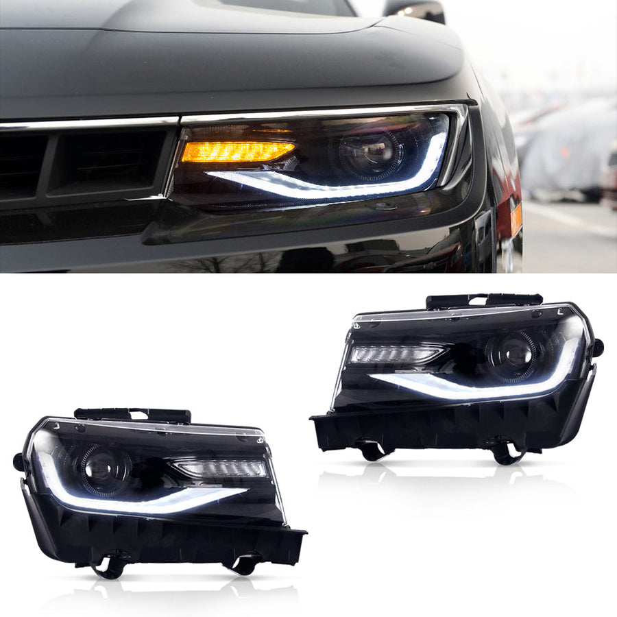 Buy Now Vland Carlamp headlights For Chevrolet Camaro 2014-2015 With Sequential Indicators(Bulbs NOT Included) and upgrade car parts from SIR Tuning at the Best Price. Headlights, Tail lights, Bodykits, Navigations, Headlights and more - Fast & Free Shipping within Europe, US & Worldwide.