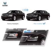 Buy Now Vland 2011-2023 Chrysler 300/300c LED Headlights W/Start-up Animation and upgrade car parts from SIR Tuning at the Best Price. Headlights, Tail lights, Bodykits, Navigations, Automotive Taillight Assemblies and more - Fast & Free Shipping within Europe, US & Worldwide.