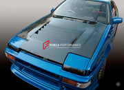 Buy Now CARBON FIBER HOOD BONNET for TOYOTA AE86 TRUENO 1984 - 1987 and upgrade car parts from SIR Tuning at the Best Price. Headlights, Tail lights, Bodykits, Navigations, body kit and more - Fast & Free Shipping within Europe, US & Worldwide.