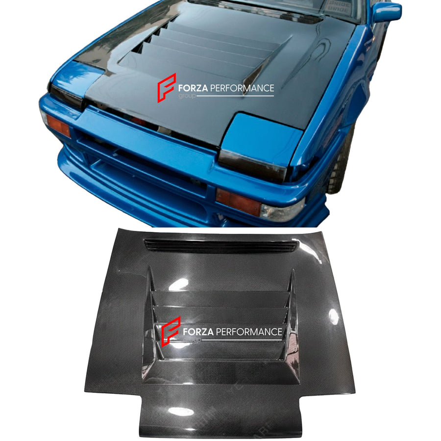 Buy Now CARBON FIBER HOOD BONNET for TOYOTA AE86 TRUENO 1984 - 1987 and upgrade car parts from SIR Tuning at the Best Price. Headlights, Tail lights, Bodykits, Navigations, body kit and more - Fast & Free Shipping within Europe, US & Worldwide.