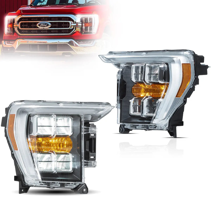 Buy Now 21-23 Ford F150 14th Gen Vland LED Reflection Bowl HeadLights Chrome and upgrade car parts from SIR Tuning at the Best Price. Headlights, Tail lights, Bodykits, Navigations, Headlights and more - Fast & Free Shipping within Europe, US & Worldwide.