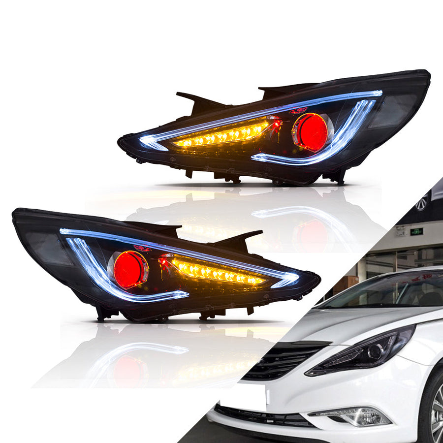 Buy Now Vland Carlamp Dual Beam Headlights For Hyundai 2011-2014 Sonata Sequential Demon Eye (Bulbs Not Included) and upgrade car parts from SIR Tuning at the Best Price. Headlights, Tail lights, Bodykits, Navigations, Automotive Headlight Assemblies and more - Fast & Free Shipping within Europe, US & Worldwide.