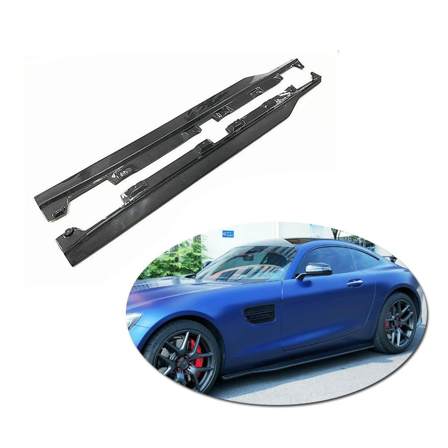 Buy Now CARBON FIBER SIDE SKIRTS for AMG GT S COUPE C190 2014 - 2017 and upgrade car parts from SIR Tuning at the Best Price. Headlights, Tail lights, Bodykits, Navigations, Carbon body kit and more - Fast & Free Shipping within Europe, US & Worldwide.
