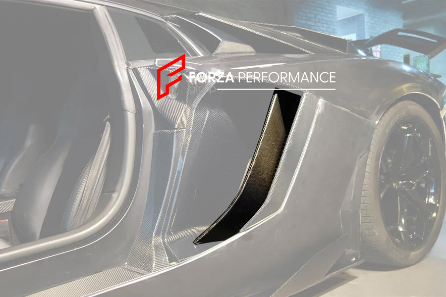 Buy Now AUTHENTIC DARWINPRO CARBON QUARTER PANEL SIDE VENT TRIMS for LAMBORGHINI AVENTADOR LP700 LP720 LP750SV 2011 - 2017 and upgrade car parts from SIR Tuning at the Best Price. Headlights, Tail lights, Bodykits, Navigations, body kit and more - Fast & Free Shipping within Europe, US & Worldwide.