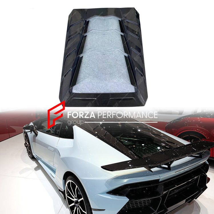 Buy Now CARBON FIBER REAR ENGINE HOOD COVER for LAMBORGHINI HURACAN LP580-2 LP610-4 COUPE and upgrade car parts from SIR Tuning at the Best Price. Headlights, Tail lights, Bodykits, Navigations, body kit and more - Fast & Free Shipping within Europe, US & Worldwide.