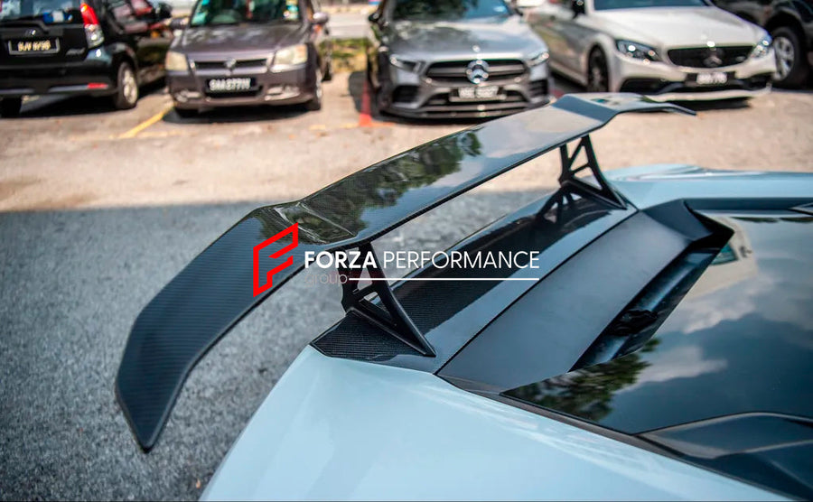Buy Now CARBON REAR WING SPOILER for LAMBORGHINI HURACAN LP610-4 LP580-2 2014 - 2019 and upgrade car parts from SIR Tuning at the Best Price. Headlights, Tail lights, Bodykits, Navigations, body kit and more - Fast & Free Shipping within Europe, US & Worldwide.
