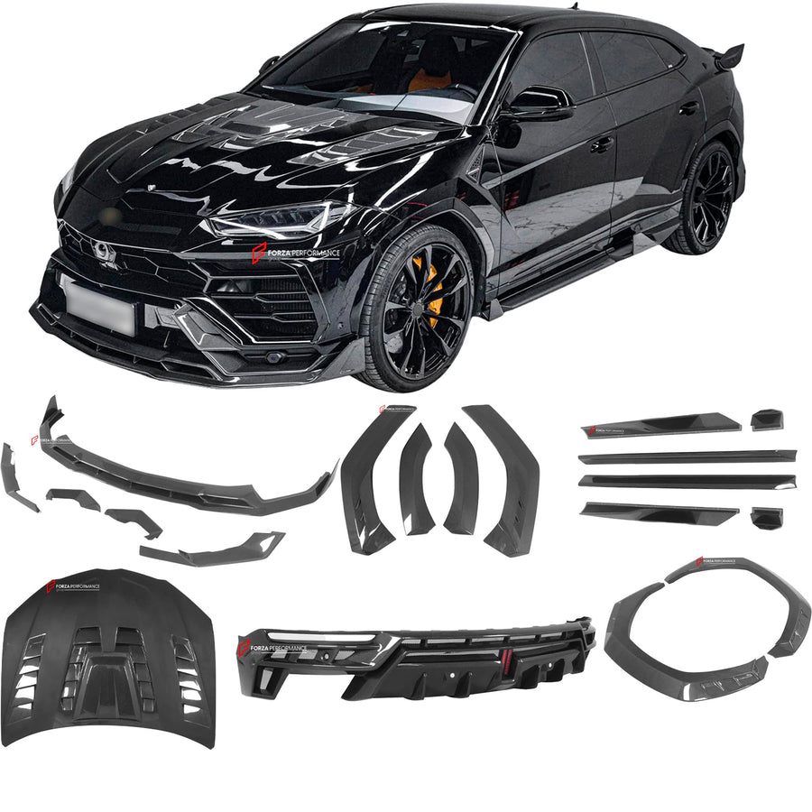 Buy Now IMP PERFORMANCE CARBON WIDE BODY KIT for LAMBORGHINI URUS 2018 - 2025 and upgrade car parts from SIR Tuning at the Best Price. Headlights, Tail lights, Bodykits, Navigations, body kit and more - Fast & Free Shipping within Europe, US & Worldwide.