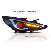 Buy Now Vland Carlamp Dual Beam Headlights For Hyundai 2011-2014 Sonata Sequential Demon Eye (Bulbs Not Included) and upgrade car parts from SIR Tuning at the Best Price. Headlights, Tail lights, Bodykits, Navigations, Automotive Headlight Assemblies and more - Fast & Free Shipping within Europe, US & Worldwide.