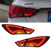 Buy Now Vland Carlamp Full LED Tail Lights For Hyundai Sonata 6th Gen Sedan 2011-2014 ABS, PMMA, GLASS Material and upgrade car parts from SIR Tuning at the Best Price. Headlights, Tail lights, Bodykits, Navigations, Tail lights and more - Fast & Free Shipping within Europe, US & Worldwide.