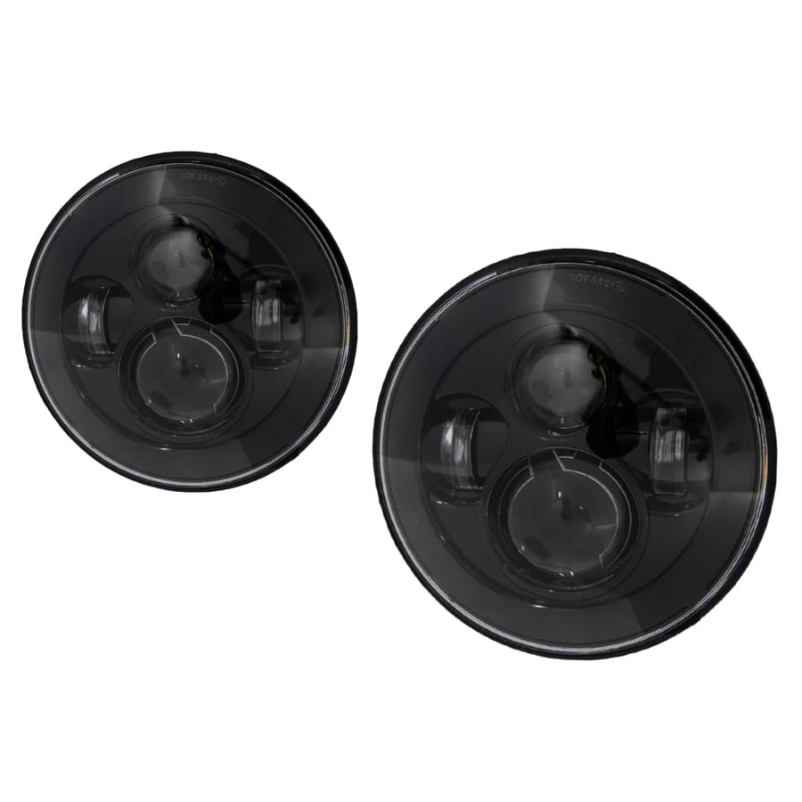 7 Inch CREE LED Headlights suitable for Jeep Wrangler JK TJ LJ Land Rover Defender Mercedes W463 Black – product image 1