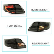 Buy Now Vland Carlamp Tail Lights For Toyota Corolla 2008-2011 ABS, PMMA, GLASS Material(Fit for American Models) and upgrade car parts from SIR Tuning at the Best Price. Headlights, Tail lights, Bodykits, Navigations, Automotive Taillight Assemblies and more - Fast & Free Shipping within Europe, US & Worldwide.