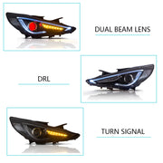 Buy Now Vland Carlamp Dual Beam Headlights For Hyundai 2011-2014 Sonata Sequential Demon Eye (Bulbs Not Included) and upgrade car parts from SIR Tuning at the Best Price. Headlights, Tail lights, Bodykits, Navigations, Automotive Headlight Assemblies and more - Fast & Free Shipping within Europe, US & Worldwide.