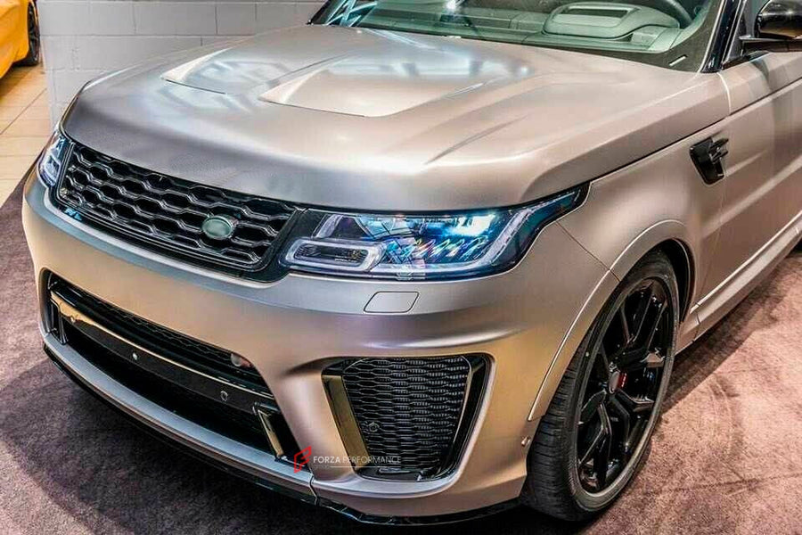 Buy Now ALUMINIUM VENTED HOOD BONNET for LAND ROVER RANGE ROVER SPORT L494 3.0 5.0 SVR 2014 - 2019 and upgrade car parts from SIR Tuning at the Best Price. Headlights, Tail lights, Bodykits, Navigations, body kit and more - Fast & Free Shipping within Europe, US & Worldwide.