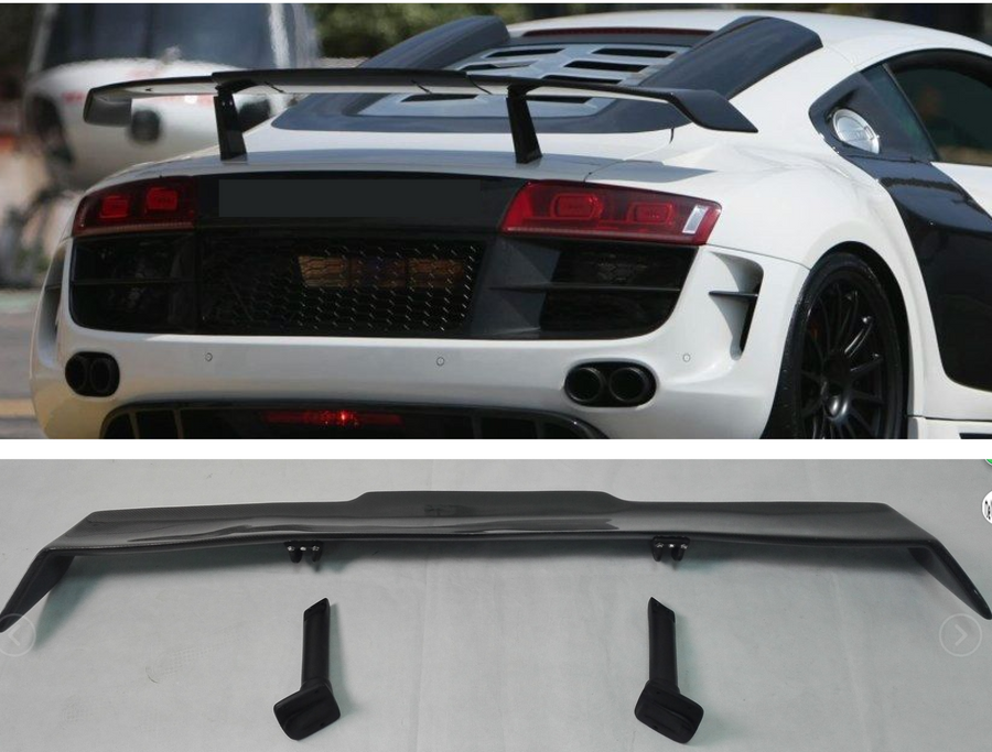 Buy Now CARBON FIBER TRUNK SPOILER FOR AUDI R8 TYPE 42 2007 - 2015 | GT STYLE and upgrade car parts from SIR Tuning at the Best Price. Headlights, Tail lights, Bodykits, Navigations, body kit and more - Fast & Free Shipping within Europe, US & Worldwide.