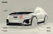Buy Now AUTHENTIC AULENA DRY CARBON WIDE BODY KIT for AUDI RSQ8 4M 2020+ and upgrade car parts from SIR Tuning at the Best Price. Headlights, Tail lights, Bodykits, Navigations, body kit and more - Fast & Free Shipping within Europe, US & Worldwide.