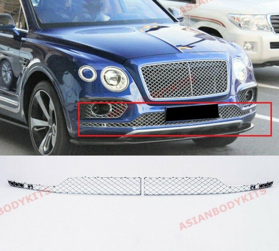Buy Now CHROME LOWER MESH for BENTLEY BENTAYGA SUV 2015 - 2020 and upgrade car parts from SIR Tuning at the Best Price. Headlights, Tail lights, Bodykits, Navigations, body kit and more - Fast & Free Shipping within Europe, US & Worldwide.