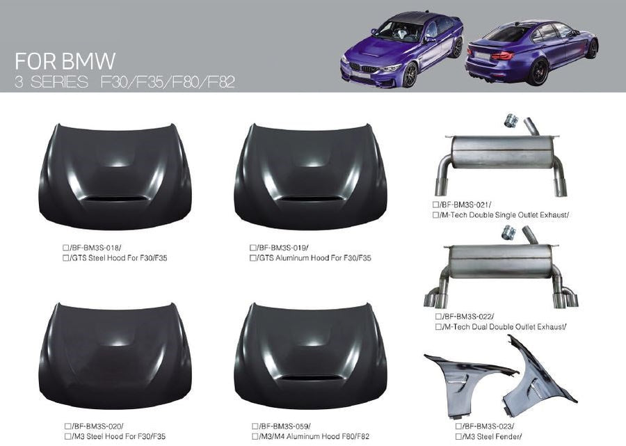 Buy Now BODY KIT FOR BMW 3 SERIES F30 F35 F80 F82 M-Tech and upgrade car parts from SIR Tuning at the Best Price. Headlights, Tail lights, Bodykits, Navigations, body kit and more - Fast & Free Shipping within Europe, US & Worldwide.