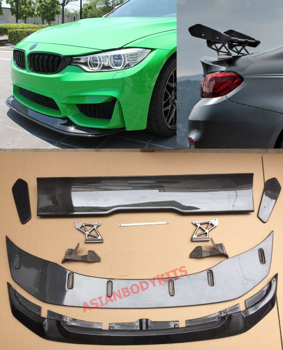 Buy Now CARBON FRONT LIP and CARBON FIBER TRUNK SPOILER wing for BMW M4 F82 GTS style and upgrade car parts from SIR Tuning at the Best Price. Headlights, Tail lights, Bodykits, Navigations, body kit and more - Fast & Free Shipping within Europe, US & Worldwide.