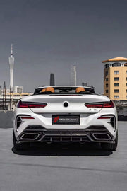 Buy Now AUTHENTIC SOOQOO CARBON REAR DIFFUSER for BMW 8 SERIES G14 G15 CONVERTIBLE CABRIOLET CABRIO COUPE 2018+ and upgrade car parts from SIR Tuning at the Best Price. Headlights, Tail lights, Bodykits, Navigations, body kit and more - Fast & Free Shipping within Europe, US & Worldwide.