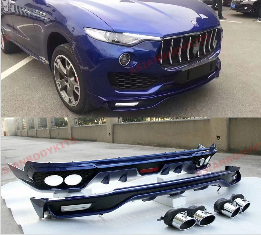 Buy Now BODY KIT for MASERATI LEVANTE 2016 - 2019 FRONT LIP REAR DIFFUSER EXHAUST TIPS and upgrade car parts from SIR Tuning at the Best Price. Headlights, Tail lights, Bodykits, Navigations, body kit and more - Fast & Free Shipping within Europe, US & Worldwide.