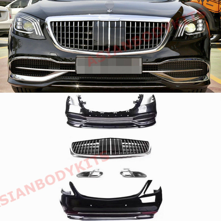 Buy Now CONVERSION MERCEDES BENZ MAYBACH S CLASS Z222 FACELIFT BODY KIT for MERCEDES BENZ S CLASS W222 FACELIFT 2018 - 2020 and upgrade car parts from SIR Tuning at the Best Price. Headlights, Tail lights, Bodykits, Navigations, body kit and more - Fast & Free Shipping within Europe, US & Worldwide.