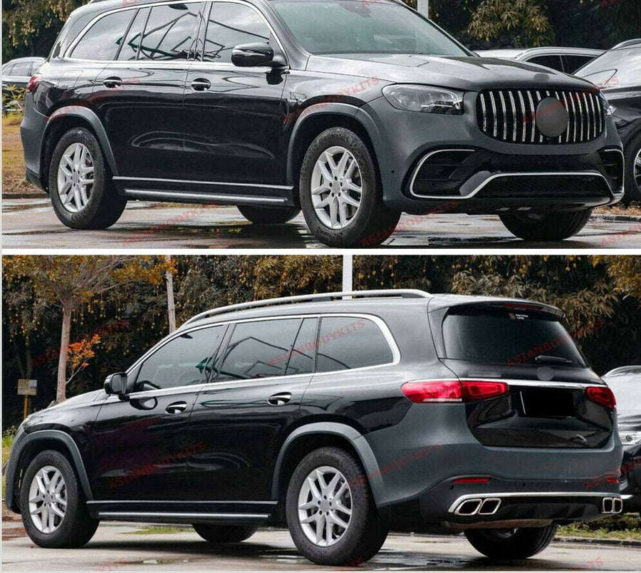 Buy Now BODY KIT for MERCEDES BENZ GLS X167 GLS63 AMG 2020+ FRONT BUMPER FRONT GRILLE REAR BUMPER DIFFUSER EXHAUST TIPS and upgrade car parts from SIR Tuning at the Best Price. Headlights, Tail lights, Bodykits, Navigations, body kit and more - Fast & Free Shipping within Europe, US & Worldwide.