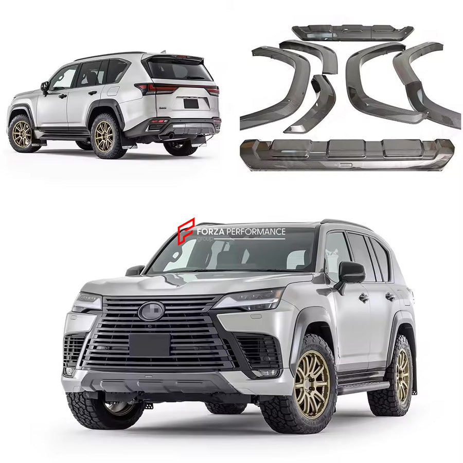 Buy Now CARBON BODY KIT for LEXUS LX600 J300 2021+ and upgrade car parts from SIR Tuning at the Best Price. Headlights, Tail lights, Bodykits, Navigations, body kit and more - Fast & Free Shipping within Europe, US & Worldwide.