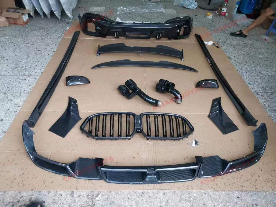 Buy Now CARBON FIBER BODY KIT for BMW X6 G06 2019+ FRONT LIP SIDE SKIRTS REAR DIFFUSER and upgrade car parts from SIR Tuning at the Best Price. Headlights, Tail lights, Bodykits, Navigations, body kit and more - Fast & Free Shipping within Europe, US & Worldwide.