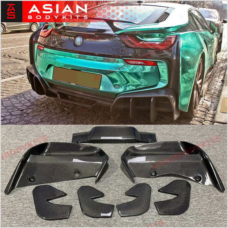Buy Now CARBON FIBER REAR DIFFUSER for BMW I8 I12 COUPE 2014 - 2020 and upgrade car parts from SIR Tuning at the Best Price. Headlights, Tail lights, Bodykits, Navigations, body kit and more - Fast & Free Shipping within Europe, US & Worldwide.