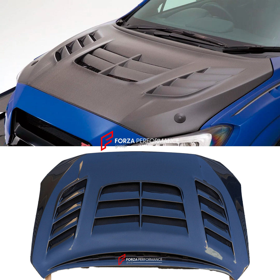Buy Now CARBON FIBER HOOD BONNET for SUBARU WRX STI 2015 - 2021 and upgrade car parts from SIR Tuning at the Best Price. Headlights, Tail lights, Bodykits, Navigations, body kit and more - Fast & Free Shipping within Europe, US & Worldwide.