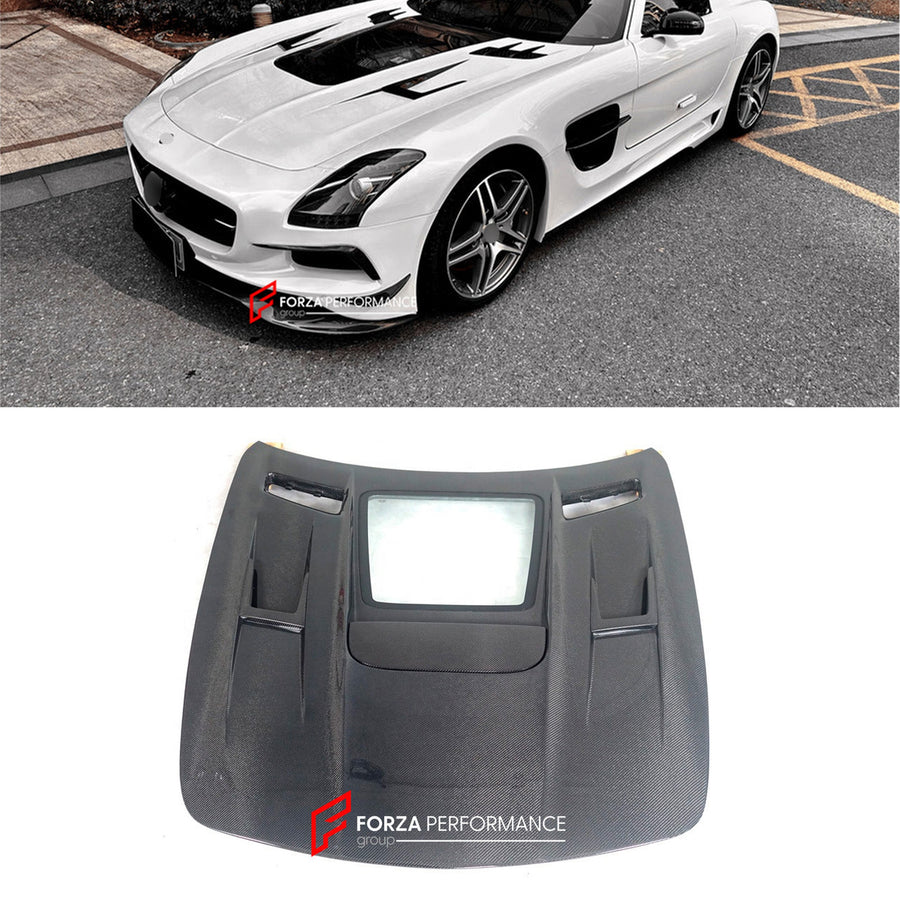 Buy Now IMP PERFOMANCE CARBON FIBER HOOD BONNET for MERCEDES BENZ SLS R197 2009 - 2015 and upgrade car parts from SIR Tuning at the Best Price. Headlights, Tail lights, Bodykits, Navigations, body kit and more - Fast & Free Shipping within Europe, US & Worldwide.