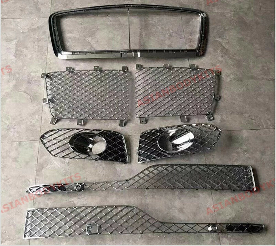 Buy Now CHROME FRONT GRILLE SIDE MESH LOWER MESH for BENTLEY BENTAYGA 2015 - 2020 and upgrade car parts from SIR Tuning at the Best Price. Headlights, Tail lights, Bodykits, Navigations, body kit and more - Fast & Free Shipping within Europe, US & Worldwide.