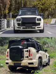 Buy Now CONVERSION BODY KIT for JETOUR T2 to LAND ROVER DEFENDER L663 2021 and upgrade car parts from SIR Tuning at the Best Price. Headlights, Tail lights, Bodykits, Navigations, Carbon body kit and more - Fast & Free Shipping within Europe, US & Worldwide.