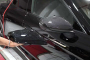 Buy Now Carbon Fiber Side Mirror Covers for Porsche Taycan J1 and upgrade car parts from SIR Tuning at the Best Price. Headlights, Tail lights, Bodykits, Navigations, Carbon body kit and more - Fast & Free Shipping within Europe, US & Worldwide.