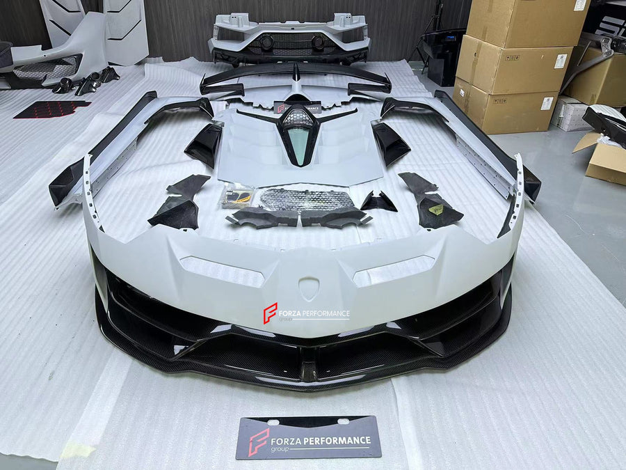 Buy Now DRY CARBON CONVERSION BODY KIT for LAMBORGHINI AVENTADOR LP700 LP720 LP750 to LP770 SVJ and upgrade car parts from SIR Tuning at the Best Price. Headlights, Tail lights, Bodykits, Navigations, body kit and more - Fast & Free Shipping within Europe, US & Worldwide.