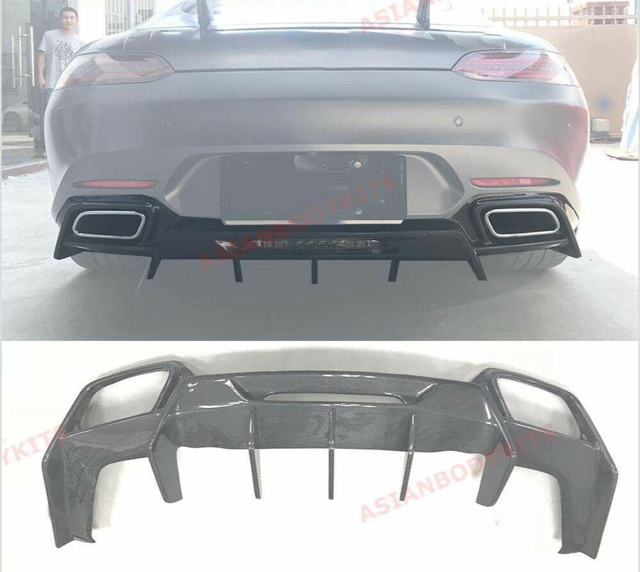 Buy Now DRY CARBON FIBER REAR DIFFUSER for MERCEDES BENZ AMG GT S GTR C190 R190 2015 - 2018 and upgrade car parts from SIR Tuning at the Best Price. Headlights, Tail lights, Bodykits, Navigations, body kit and more - Fast & Free Shipping within Europe, US & Worldwide.