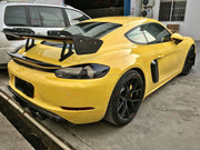 Buy Now DRY CARBON FIBER REAR WING SPOILER for PORSCHE 718 982 CAYMAN COUPE 2016 - 2025 and upgrade car parts from SIR Tuning at the Best Price. Headlights, Tail lights, Bodykits, Navigations, body kit and more - Fast & Free Shipping within Europe, US & Worldwide.