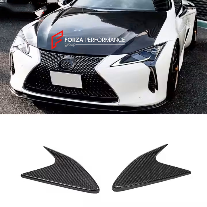Buy Now DRY CARBON HEADLIGHT COVERS for LEXUS LC500 LC500H 2017 - 2019 and upgrade car parts from SIR Tuning at the Best Price. Headlights, Tail lights, Bodykits, Navigations, Carbon body kit and more - Fast & Free Shipping within Europe, US & Worldwide.