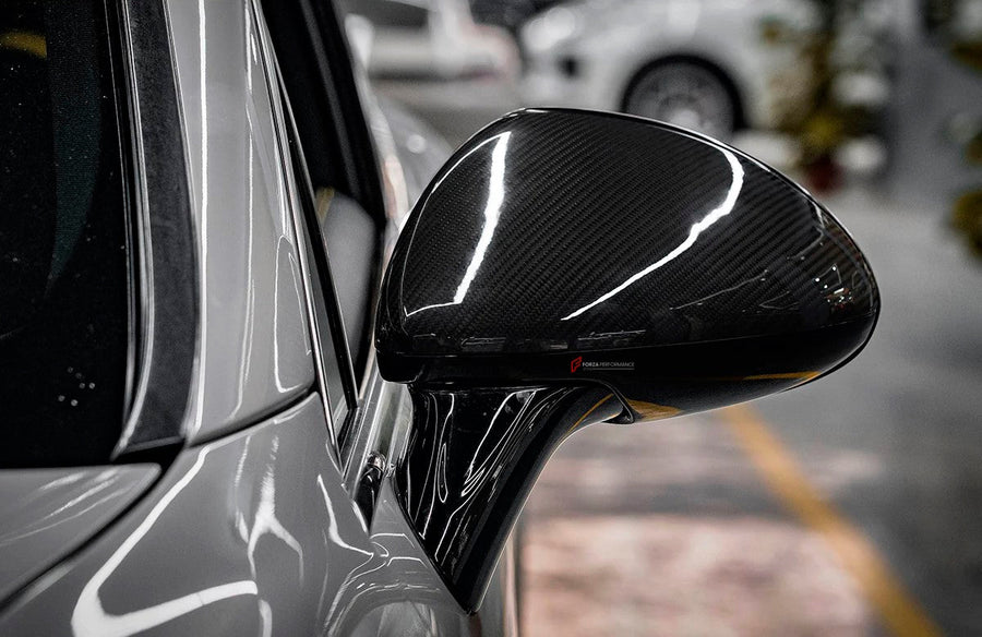Buy Now Direct Replacement Carbon Wing Mirror Covers for Porsche Cayenne 958 and upgrade car parts from SIR Tuning at the Best Price. Headlights, Tail lights, Bodykits, Navigations, body kit and more - Fast & Free Shipping within Europe, US & Worldwide.