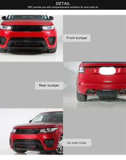 Buy Now BODY KIT FOR LAND ROVER RANGE ROVER SPORT SVR MODEL 2013 - 2017 L494 and upgrade car parts from SIR Tuning at the Best Price. Headlights, Tail lights, Bodykits, Navigations, body kit and more - Fast & Free Shipping within Europe, US & Worldwide.