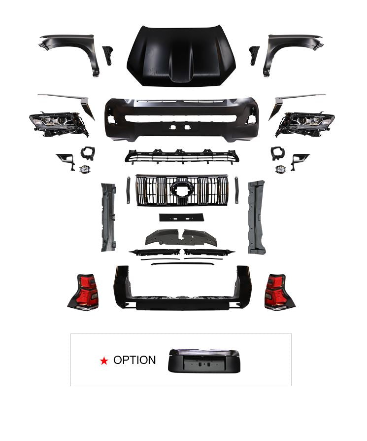 Buy Now BODY KIT FOR TOYOTA PRADO MODEL 2010-2017 and upgrade car parts from SIR Tuning at the Best Price. Headlights, Tail lights, Bodykits, Navigations, body kit and more - Fast & Free Shipping within Europe, US & Worldwide.