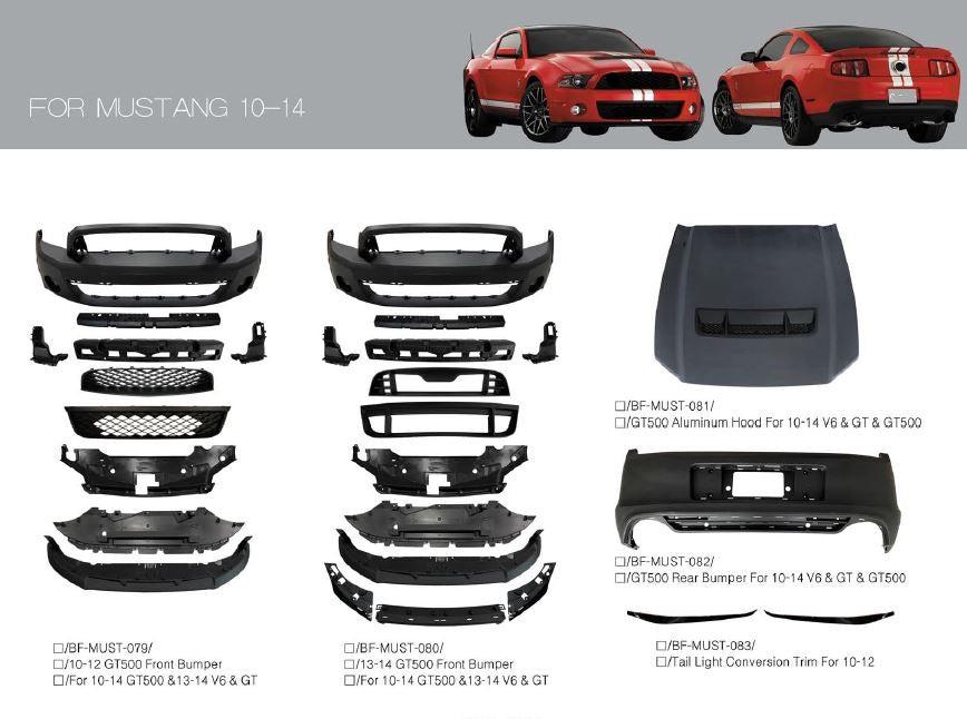 Buy Now CONVERSION BODY KIT for FORD MUSTANG 2011 - 2014 to 2015 - 2022 and upgrade car parts from SIR Tuning at the Best Price. Headlights, Tail lights, Bodykits, Navigations, body kit and more - Fast & Free Shipping within Europe, US & Worldwide.