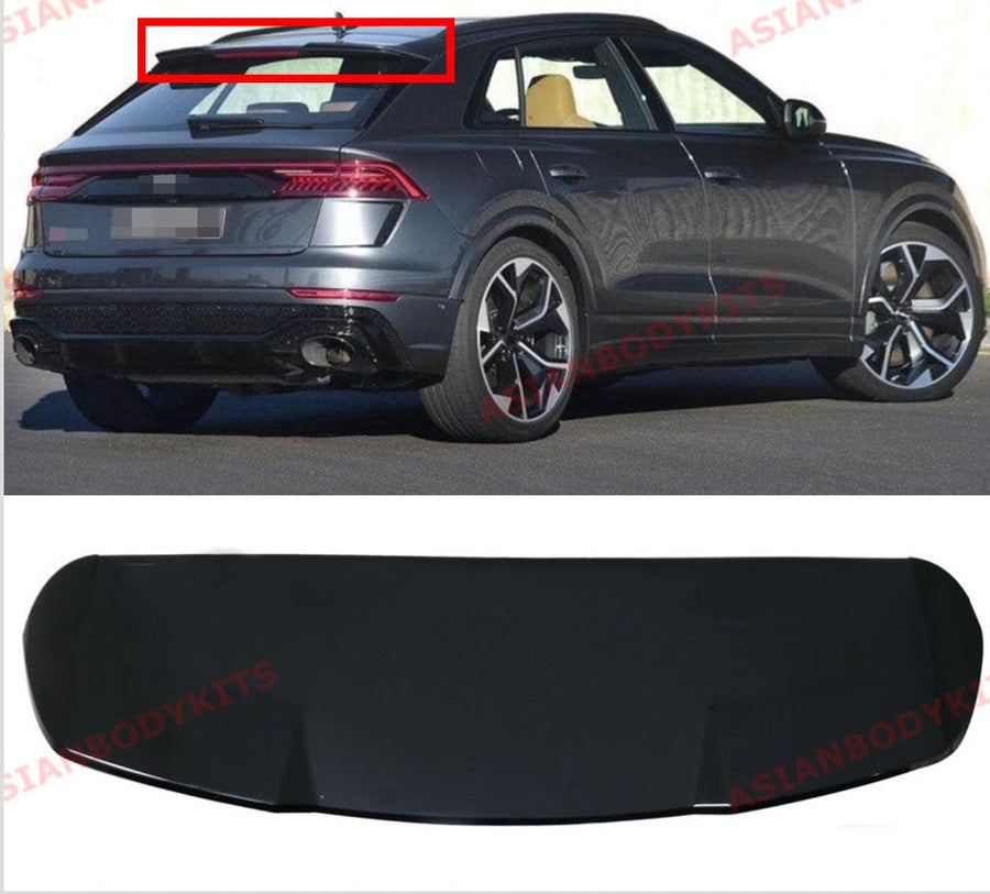 Buy Now GLOSS BLACK PAINTED ROOF SPOILER for AUDI RSQ8 4M 2020+ and upgrade car parts from SIR Tuning at the Best Price. Headlights, Tail lights, Bodykits, Navigations, body kit and more - Fast & Free Shipping within Europe, US & Worldwide.