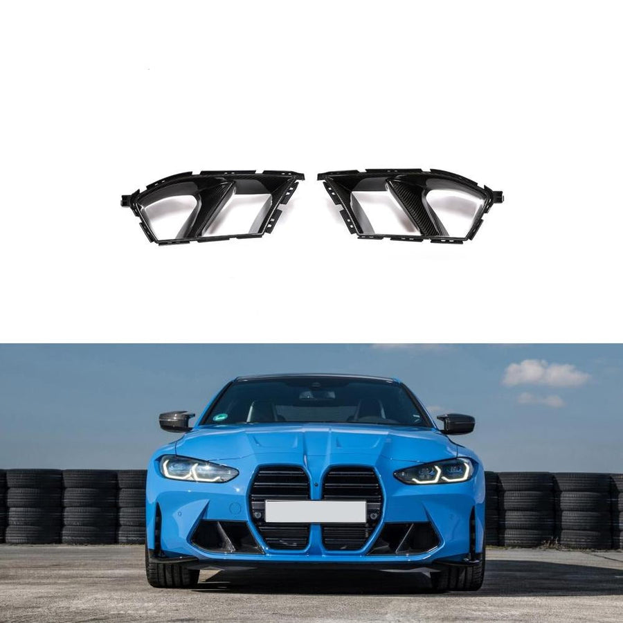 Buy Now DRY CARBON FIBER FRONT BUMPER AIR VENTS FOR BMW M3 G80 M4 G82 2020+ and upgrade car parts from SIR Tuning at the Best Price. Headlights, Tail lights, Bodykits, Navigations, body kit and more - Fast & Free Shipping within Europe, US & Worldwide.