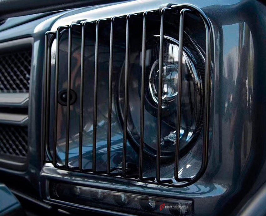 Buy Now HEADLIGHT GUARD MESH PROTECTION for MERCEDES BENZ G CLASS W463A W464 G63 AMG 2018 - 2024 and upgrade car parts from SIR Tuning at the Best Price. Headlights, Tail lights, Bodykits, Navigations, body kit and more - Fast & Free Shipping within Europe, US & Worldwide.