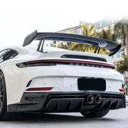 Buy Now DRY CARBON REAR DIFFUSER for PORSCHE 911 992.1 GT3 2019 - 2025 and upgrade car parts from SIR Tuning at the Best Price. Headlights, Tail lights, Bodykits, Navigations, body kit and more - Fast & Free Shipping within Europe, US & Worldwide.
