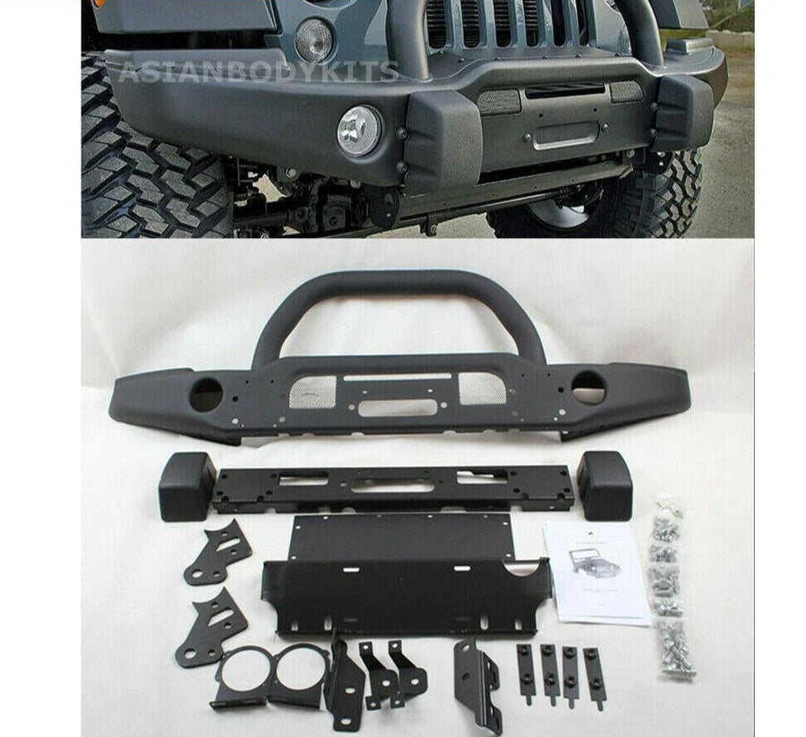 Buy Now FRONT BUMPER with U-bar for Jeep Wrangler JK (2007-2017) Var 2 and upgrade car parts from SIR Tuning at the Best Price. Headlights, Tail lights, Bodykits, Navigations, body kit and more - Fast & Free Shipping within Europe, US & Worldwide.