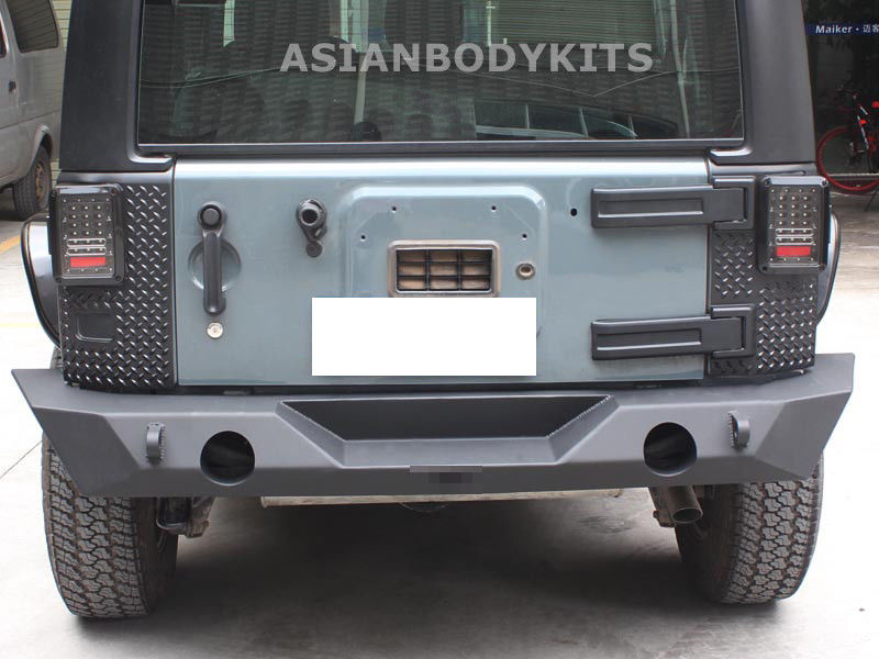 Buy Now REAR BUMPER for Jeep Wrangler JK (2007-2017) Var 1 and upgrade car parts from SIR Tuning at the Best Price. Headlights, Tail lights, Bodykits, Navigations, body kit and more - Fast & Free Shipping within Europe, US & Worldwide.