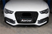 Buy Now KARBEL CARBON DRY CARBON FRONT BUMPER UPPER VALENCES for AUDI A5 S LINE S5 2012 - 2016 8.5T and upgrade car parts from SIR Tuning at the Best Price. Headlights, Tail lights, Bodykits, Navigations, Body Trim and more - Fast & Free Shipping within Europe, US & Worldwide.