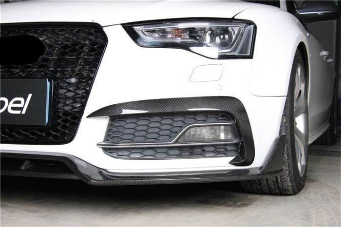 Buy Now KARBEL CARBON DRY CARBON FRONT BUMPER UPPER VALENCES for AUDI A5 S LINE S5 2012 - 2016 8.5T and upgrade car parts from SIR Tuning at the Best Price. Headlights, Tail lights, Bodykits, Navigations, Body Trim and more - Fast & Free Shipping within Europe, US & Worldwide.